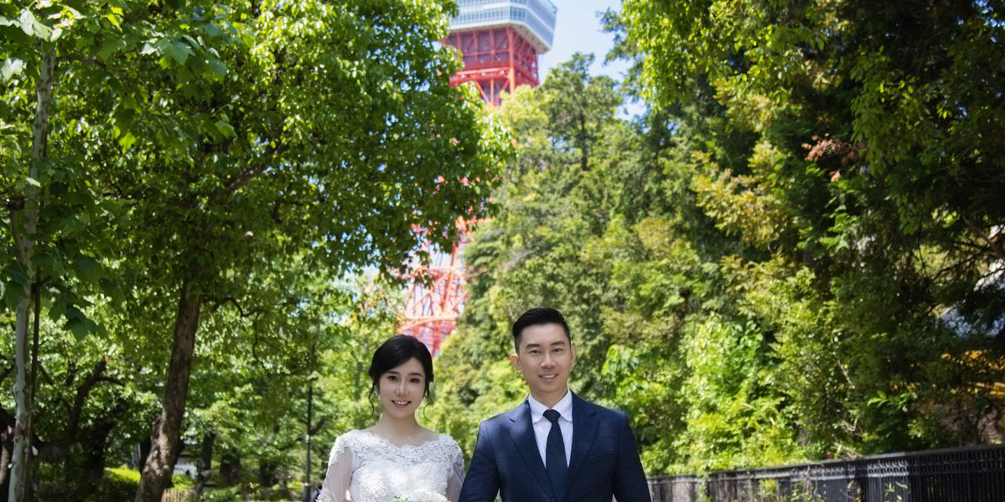 Tokyo: Wedding Photo Tour dengan 3 Lokasi & Pro Styling